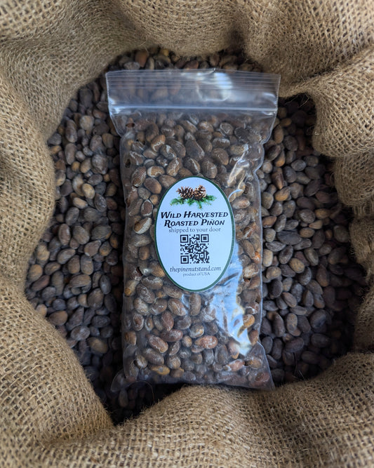 half pound single pack 8oz bag of freshly roasted pinon (utah, colorado, arizona, new mexico, piñon, pinyon, pinion, pinus edulis) wild harvested roasted pinon